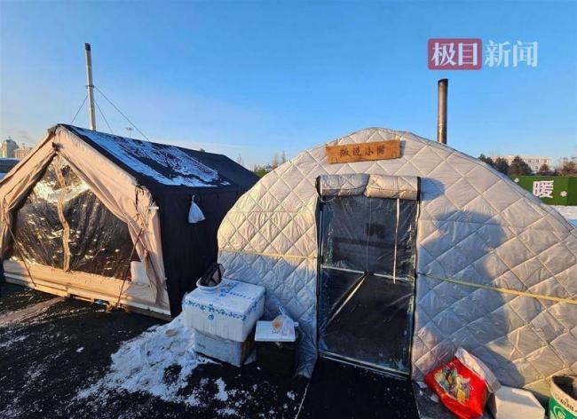 零下30℃搭帐篷 夫妇漠河直播露营生活