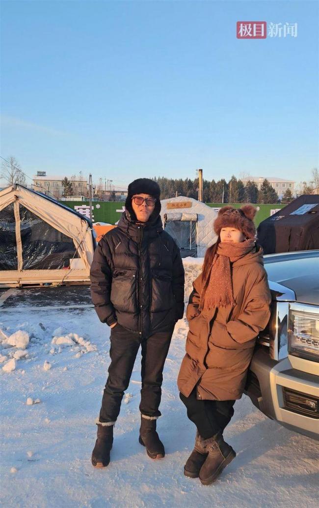 零下30℃搭帐篷 夫妇漠河直播露营生活