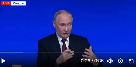 精神疾病严重？普京发表幻觉演讲