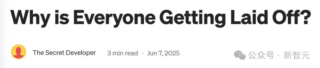 暴跌27.5%!美国码农,正被“大屠杀” 暴跌27.5%!美国码农,正被“大屠杀”
