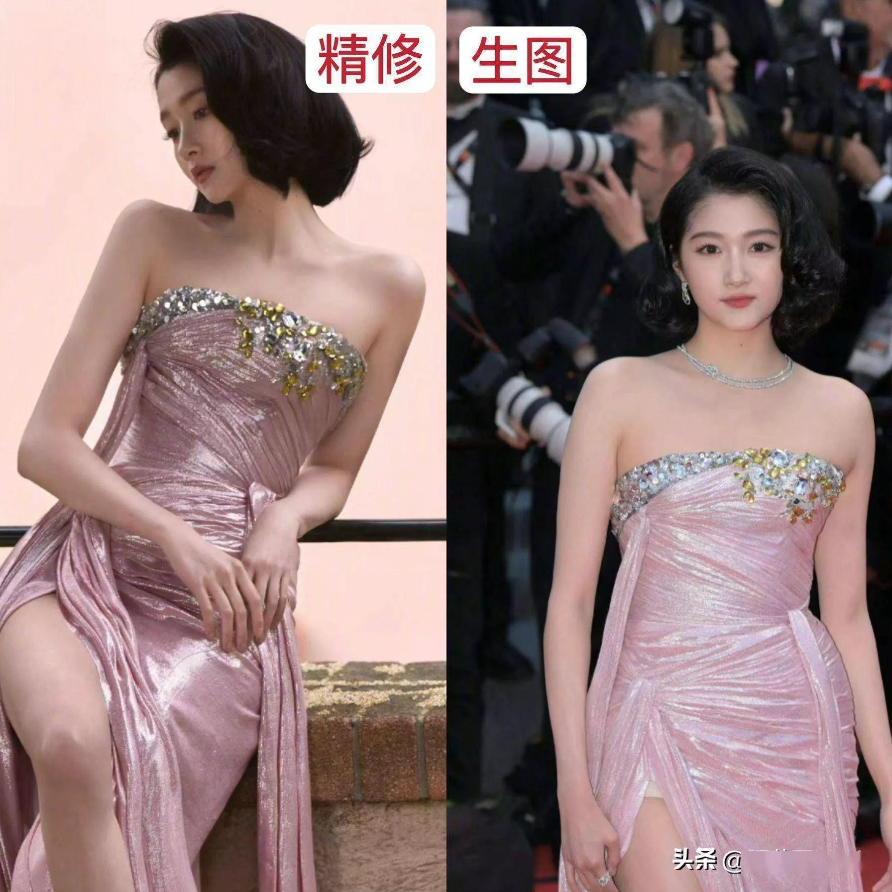 关晓彤红毯生图流出!虎背熊腰抢镜