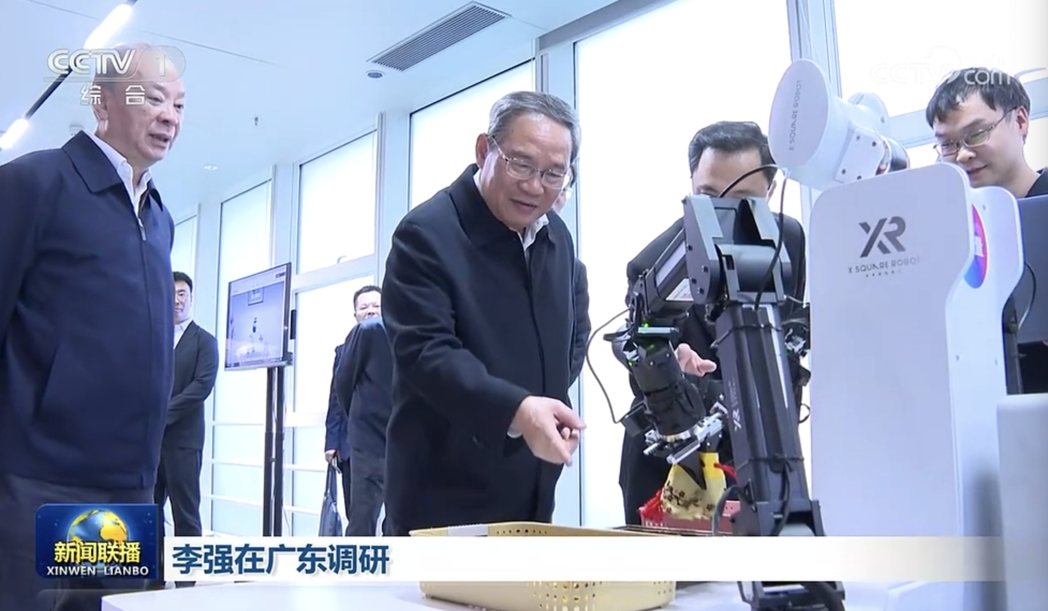 大陆国务院总理李强3日至5日在广东调研。图取自央视 大陆国务院总理李强3日至5日在广东调研。图取自央视