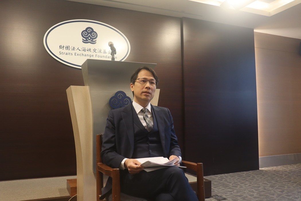海基会副秘书长黎宝文9日表示目前该会并未有代理董事长。(记者廖士锋/摄影) 海基会副秘书长黎宝文9日表示目前该会并未有代理董事长。(记者廖士锋/摄影)