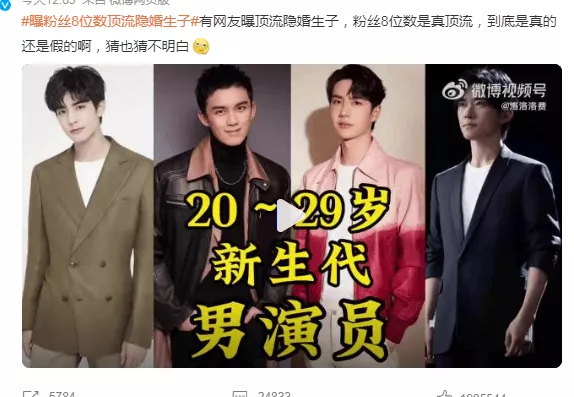 曝粉丝8位数顶流隐婚生子！肖战王一博张艺兴等躺枪