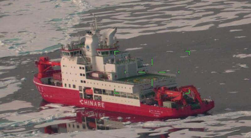 中國科研破冰船阿拉斯加現蹤 美海岸防衛隊急派偵察機監視