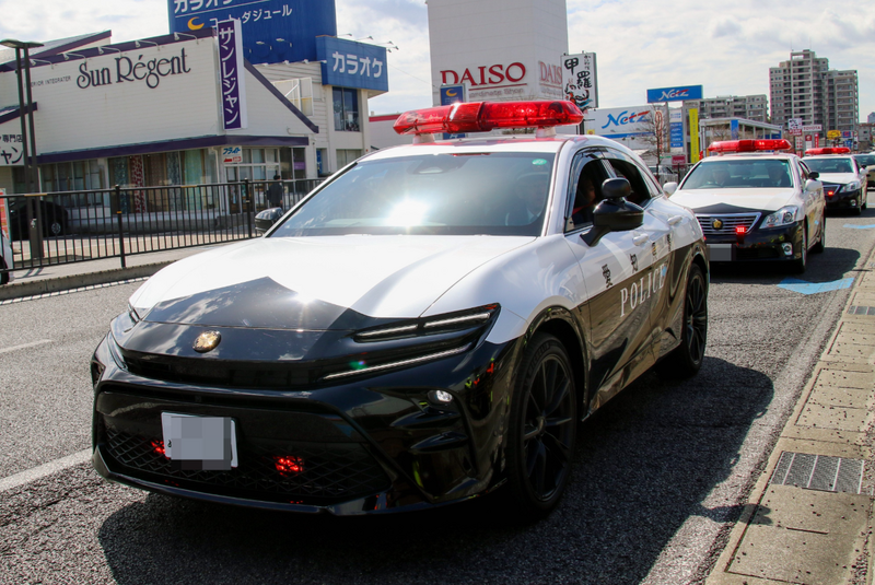 日本愛知縣國中教師傳出在校內偷拍。愛知縣警車示意圖。（圖擷自@Nakapyon4「X」帳號）