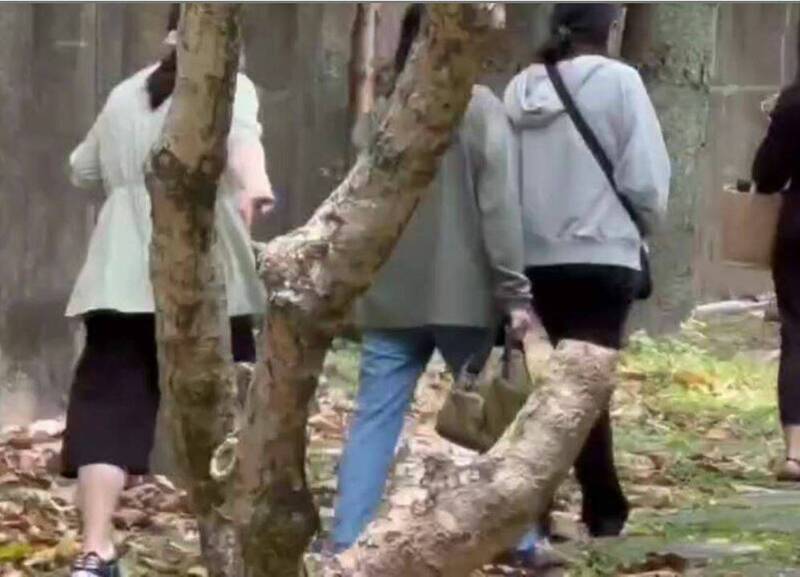剴剴被惡保母虐死案，其外婆（右）到法院作證。（記者張文川翻攝）