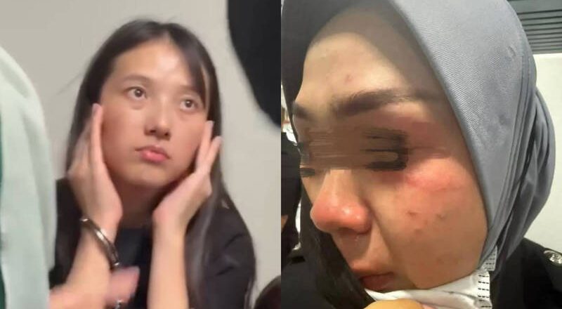 扯！中国女大闹马来西亚机场 「拉头撞柱」痛殴女移民官