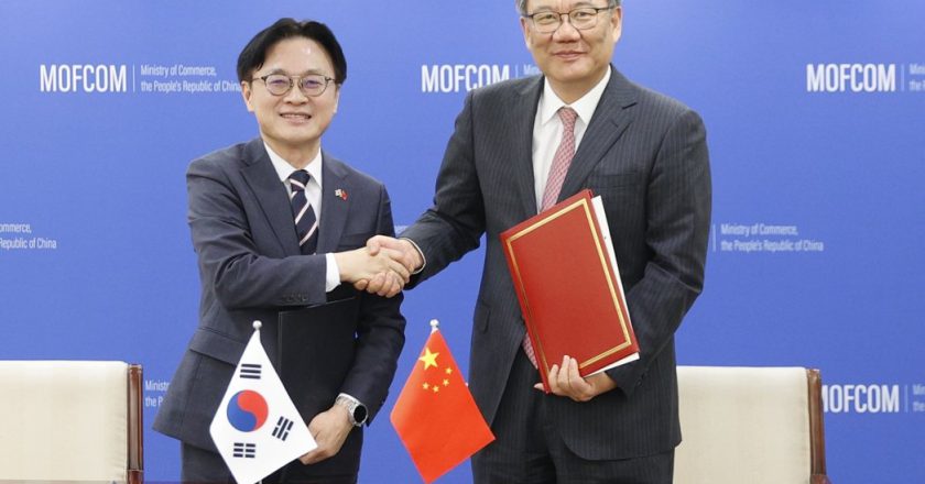 晤韩产业通商部长 王文涛:加快推进中韩自贸协定二阶段谈判