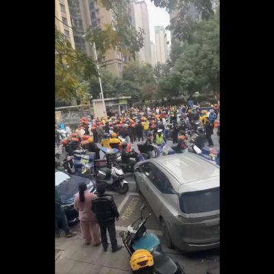 长沙爆发外送员大规模抗争 事件延烧至今晨