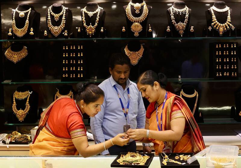 印度是世界最大的黃金市場之一。（歐新社）