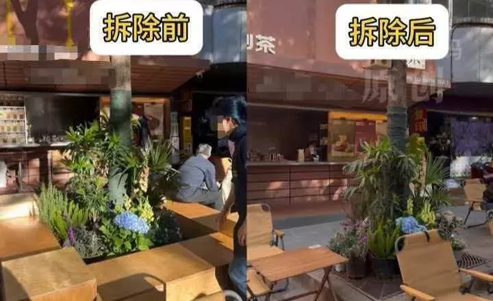 商户花4000元在店门口装花坛椅，被告知“领导说丑让拆除”？