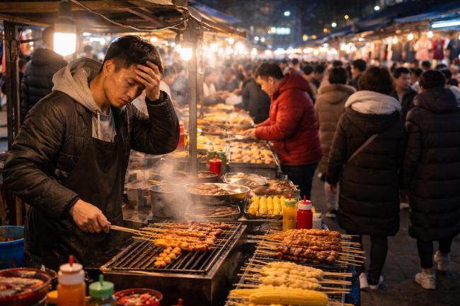 官媒吹捧“地摊”,民间却在内卷里拼死挣扎 官媒吹捧“地摊”,民间却在内卷里拼死挣扎
