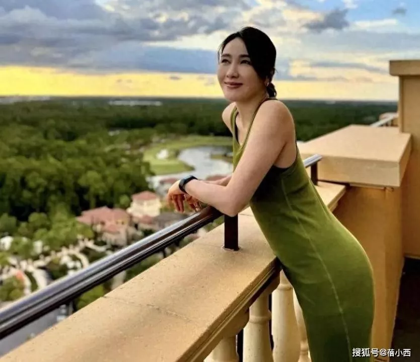 54岁黎姿在豪宅里拍照,穿紧身裙年轻洋气像25岁,腰臀比逆天了