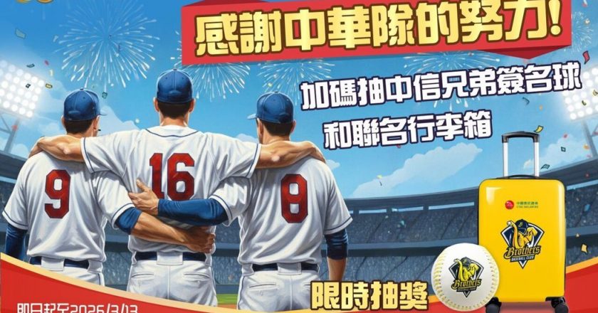 中国信托证券致敬 WBC 球员拚战精神 加码抽中信兄弟周边好礼