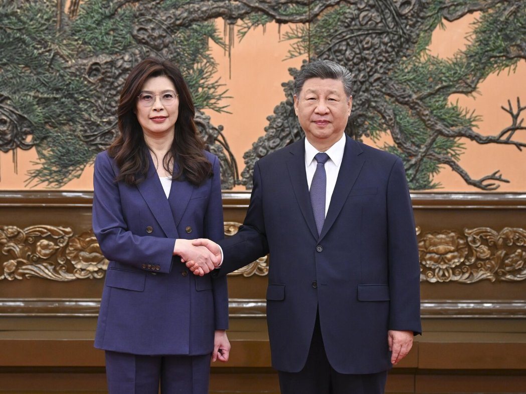 4月10日上午,中共中央总书记习近平在北京会见国民党主席郑丽文。(新华社) 4月10日上午,中共中央总书记习近平在北京会见国民党主席郑丽文。(新华社)