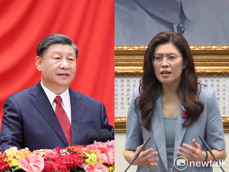中共中央总书记习近平与中国国民党主席郑丽文。 图：新头壳合成