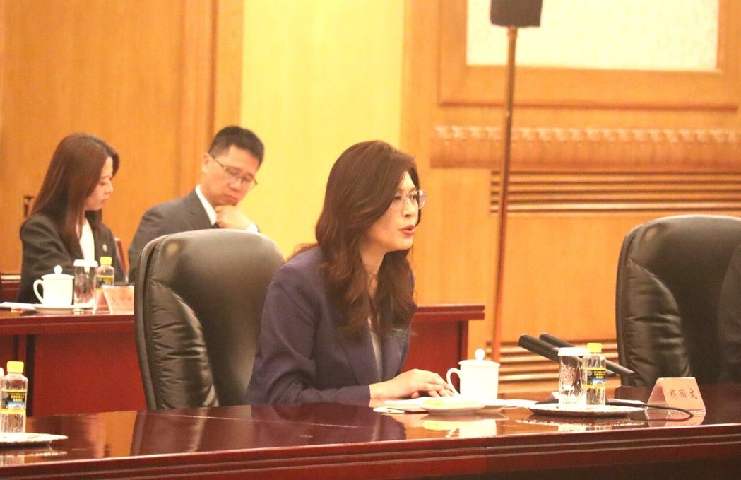 国民党主席郑丽文10日在郑习会上提出「两岸和平制度化」。(记者廖士锋/摄影) 国民党主席郑丽文10日在郑习会上提出「两岸和平制度化」。(记者廖士锋/摄影)