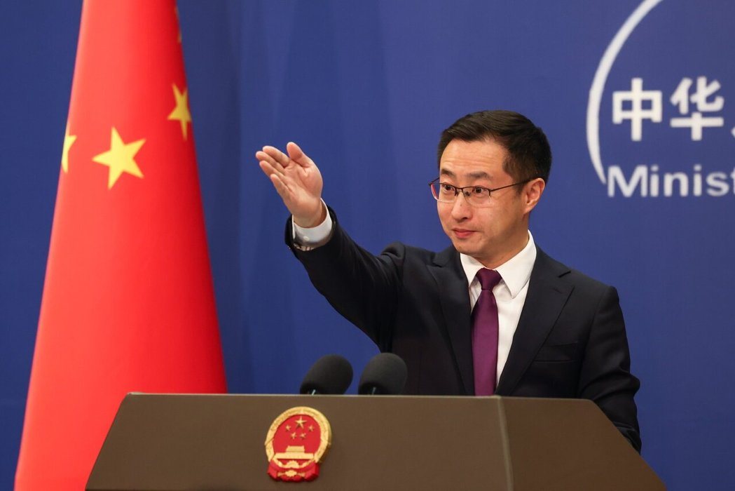大陆外交部发言人林剑。(欧新社资料照) 大陆外交部发言人林剑。(欧新社资料照)