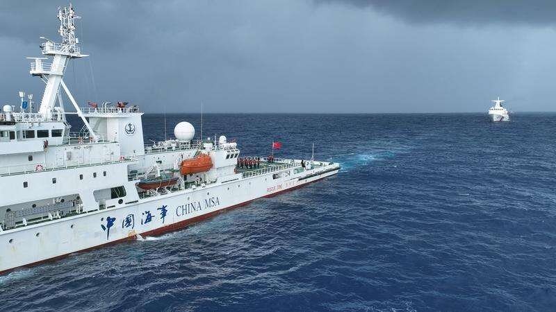 中共海事巡航救助船日前在台湾岛东部海域进行「海上交通专项执法行动」,加强对台湾东... 中共海事巡航救助船日前在台湾岛东部海域进行「海上交通专项执法行动」,加强对台湾东...