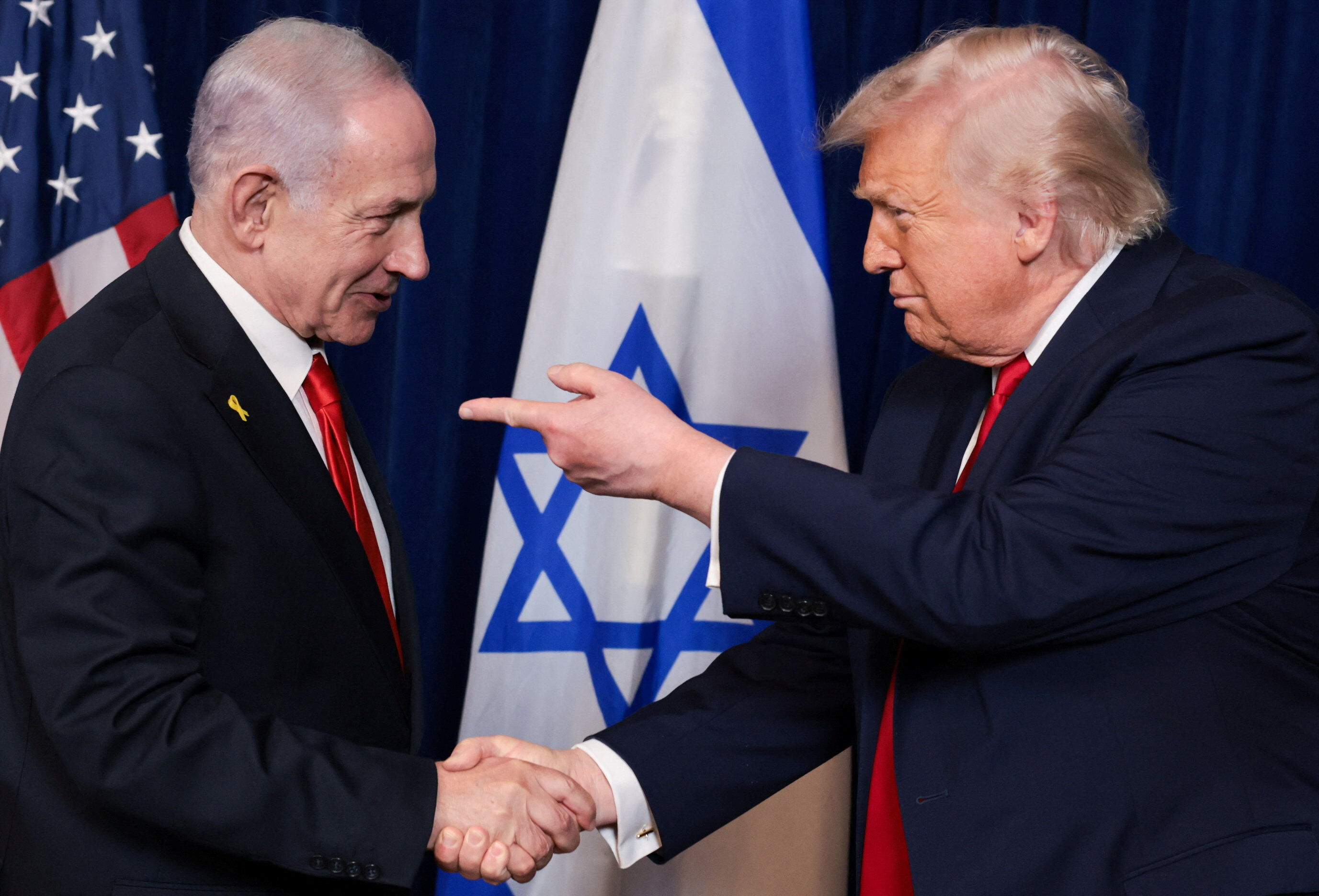 ▲▼美国总统川普与以色列总理纳坦雅胡(Benjamin Netanyahu)于佛州正式会面。 (图/达志影像/美联社)