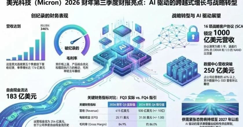 美光上季营收增逾三倍大超预期、指引炸裂