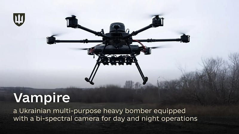 烏克蘭無人機作戰已成功翻轉戰場優勢。&nbsp;&nbsp;&nbsp;圖：烏克蘭吸血鬼無人機