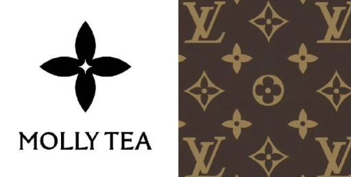 ▲LV指控,茉莉奶白的商标,与其经典花卉高度相似。 (图/翻摄自小红书)