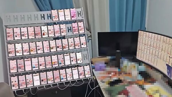 ▲▼黄牛抢票秘密曝光! 200支手机挂墙上爽赚7000万元。 (图/翻摄微博)